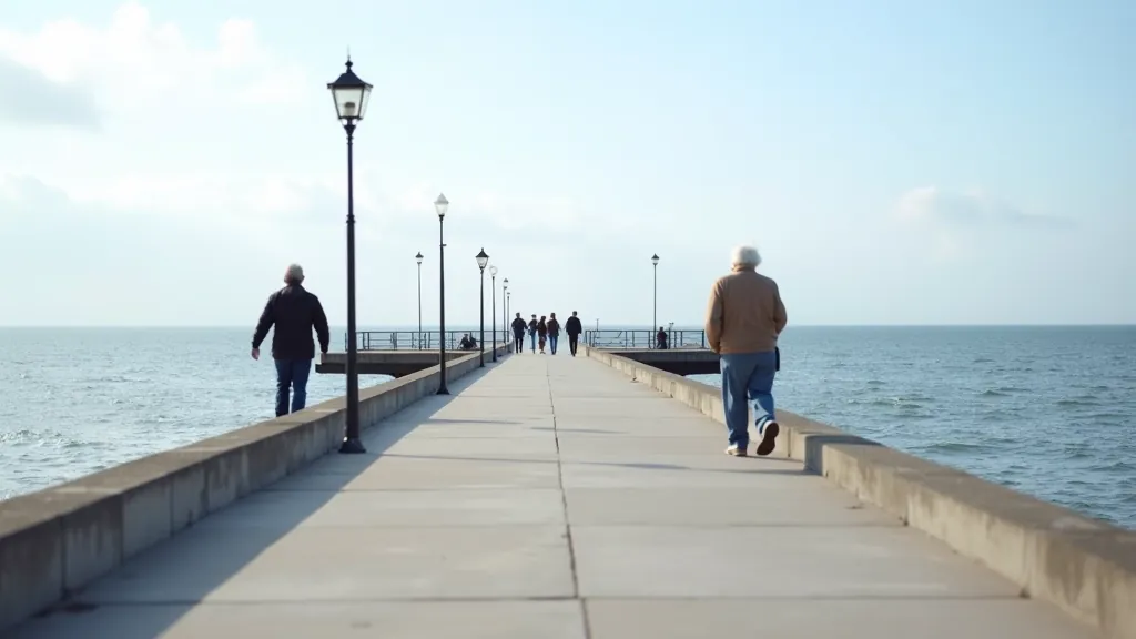 East and West piers extending into the sea at Dún Laoghaire